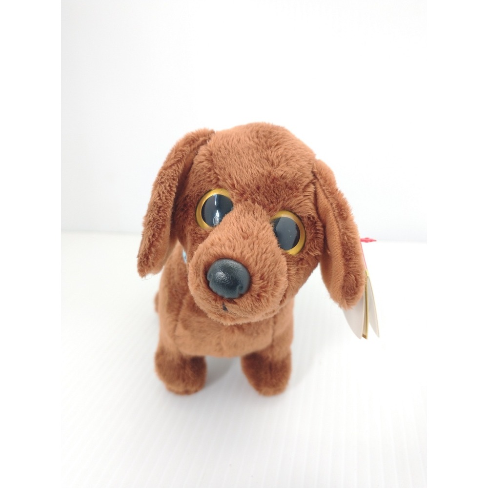 Ty Beanie Baby Frank Dachshund Brown Big Eyes Tag‎ Attached
